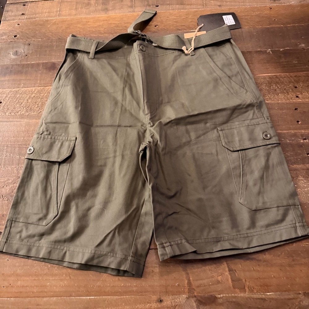 Copper Denim Men's Olive Cargo Shorts 42w